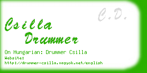 csilla drummer business card